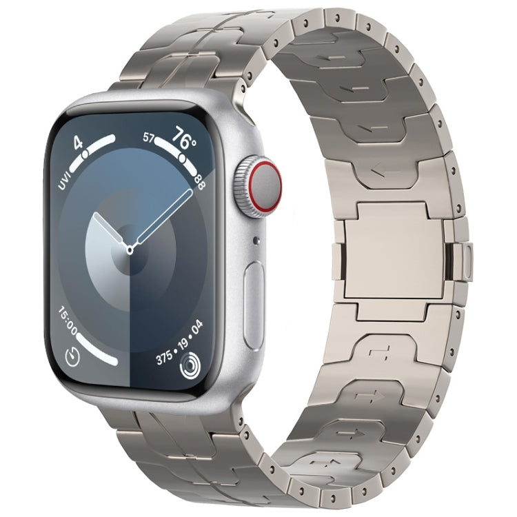 For Apple Watch Series 9 45mm Magnetic Buckle Titanium Alloy Watch Band(Titanium) by bashfashion