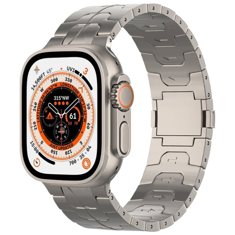 For Apple Watch Ultra 49mm Magnetic Buckle Titanium Alloy Watch Band(Titanium) by bashfashion