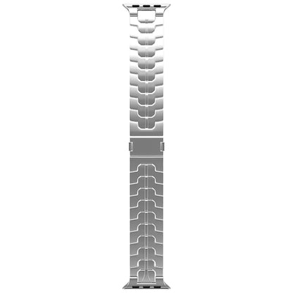 For Apple Watch SE 2022 44mm Magnetic Buckle Titanium Alloy Watch Band(Silver) by bashfashion