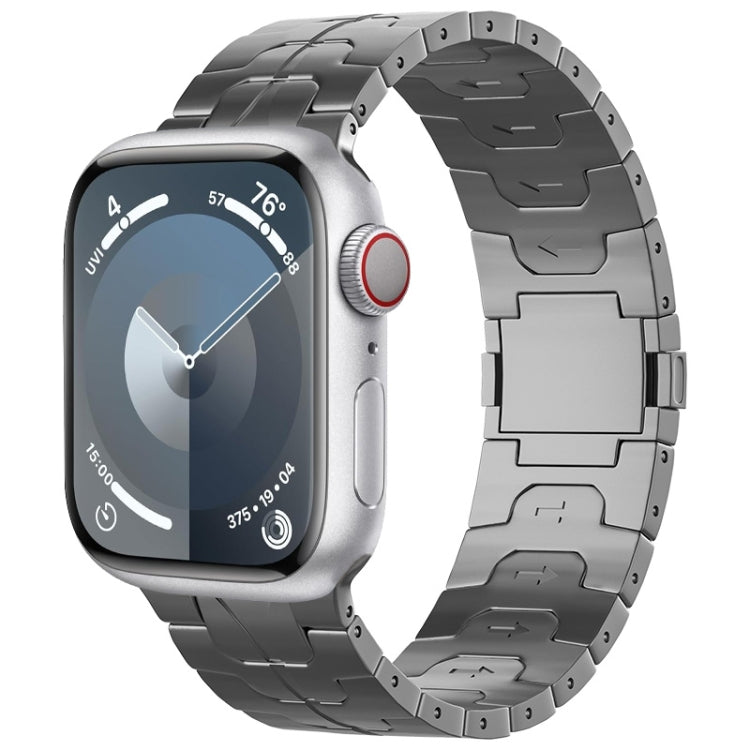 For Apple Watch SE 44mm Magnetic Buckle Titanium Alloy Watch Band(Grey) by bashfashion