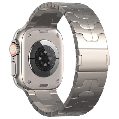 For Apple Watch Series 6 44mm Magnetic Buckle Titanium Alloy Watch Band(Titanium) by bashfashion