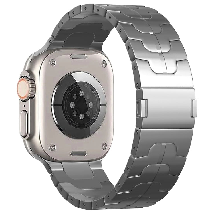 For Apple Watch Series 5 44mm Magnetic Buckle Titanium Alloy Watch Band(Grey) by bashfashion