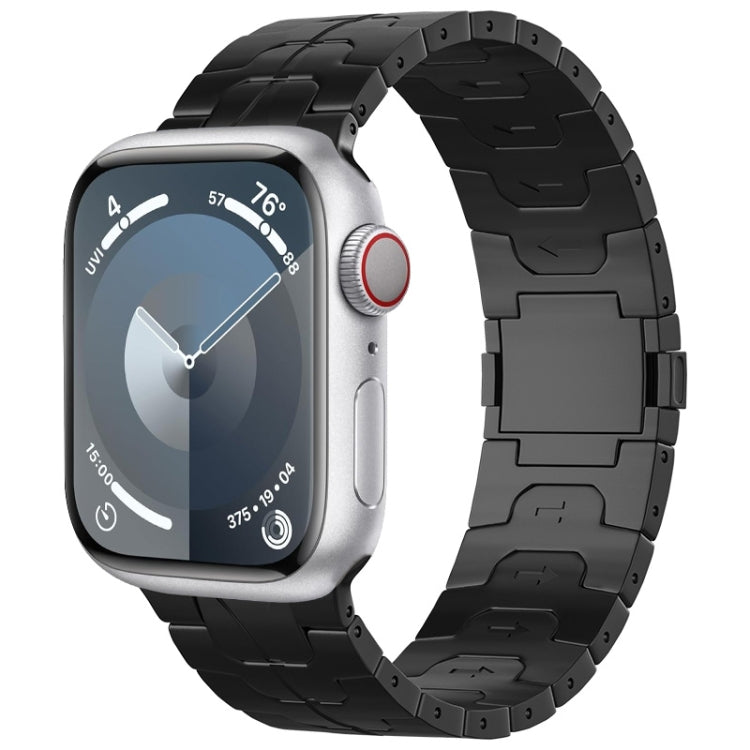For Apple Watch Series 4 44mm Magnetic Buckle Titanium Alloy Watch Band(Black) by bashfashion