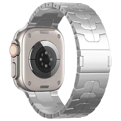 For Apple Watch Series 4 44mm Magnetic Buckle Titanium Alloy Watch Band(Silver) by bashfashion
