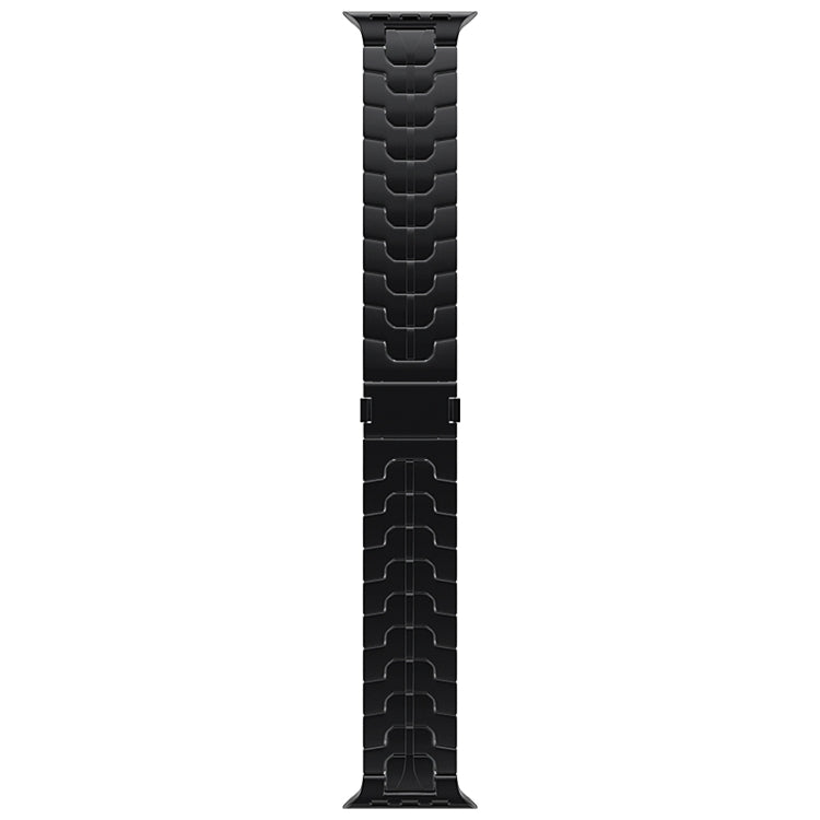 For Apple Watch Series 3 42mm Magnetic Buckle Titanium Alloy Watch Band(Black) by bashfashion