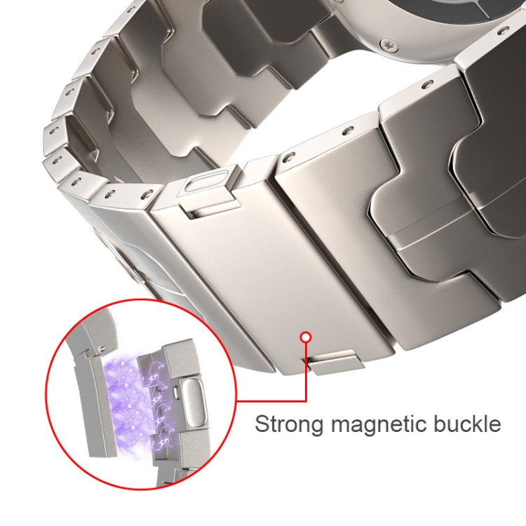 For Apple Watch Series 4 44mm Magnetic Buckle Titanium Alloy Watch Band(Silver) by bashfashion