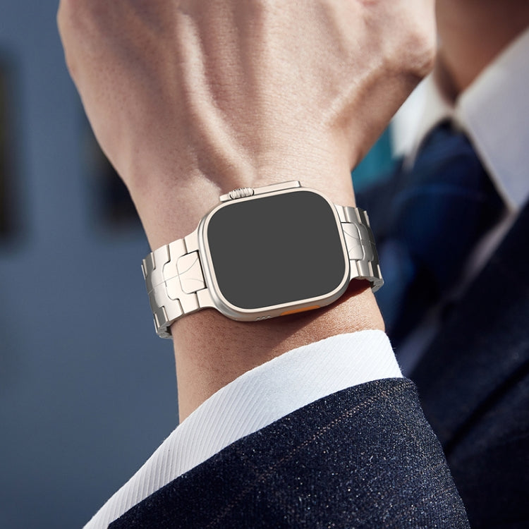 For Apple Watch Series 7 45mm Magnetic Buckle Titanium Alloy Watch Band(Black) by bashfashion