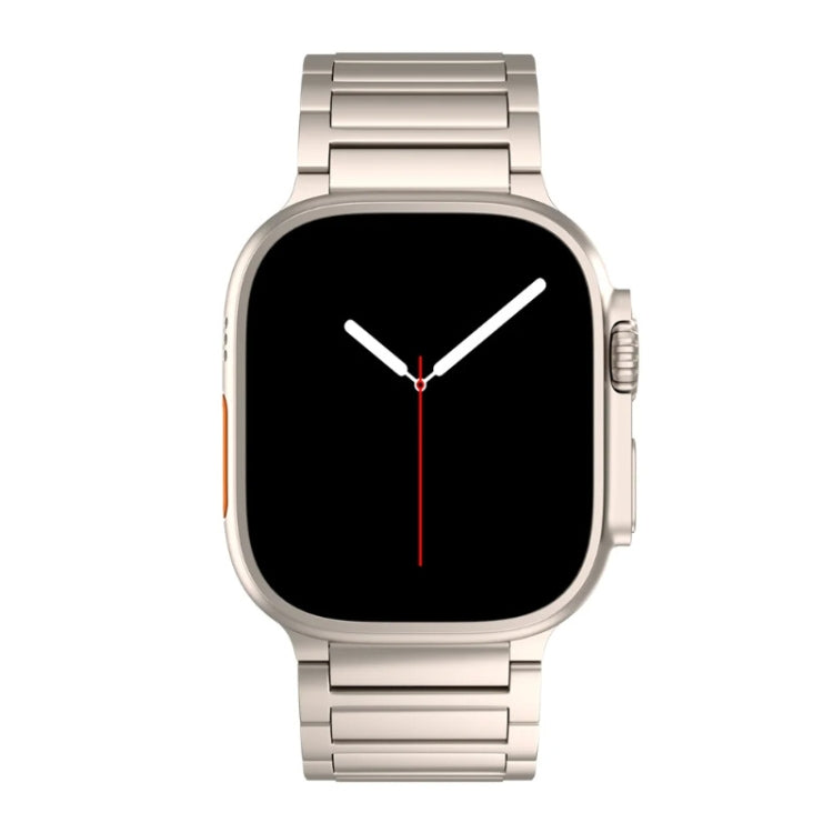 For Apple Watch SE 44mm I-shaped Butterfly Buckle Titanium Alloy Watch Band(Black) by bashfashion
