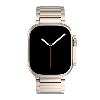 For Apple Watch Series 9 45mm I-shaped Butterfly Buckle Titanium Alloy Watch Band(Black) by bashfashion