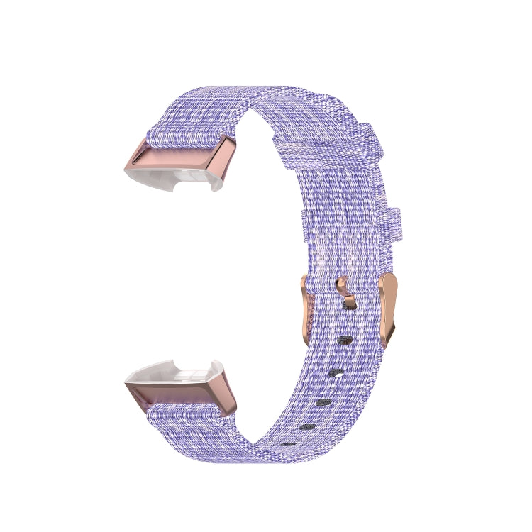 For Fitbit Charge 4 / Charge 3 / Charge3 SE Braided Nylon Watch Band Plastic Head, Size: Free Size(Purple) by bashfashion