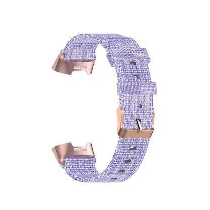 For Fitbit Charge 4 / Charge 3 / Charge3 SE Braided Nylon Watch Band Plastic Head, Size: Free Size(Purple) by bashfashion