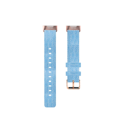 For Fitbit Charge 4 / Charge 3 / Charge3 SE Braided Nylon Watch Band Plastic Head, Size: Free Size(Light Blue) by bashfashion
