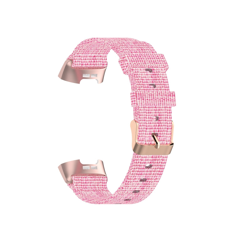 For Fitbit Charge 4 / Charge 3 / Charge3 SE Braided Nylon Watch Band Plastic Head, Size: Free Size(Pink) by bashfashion