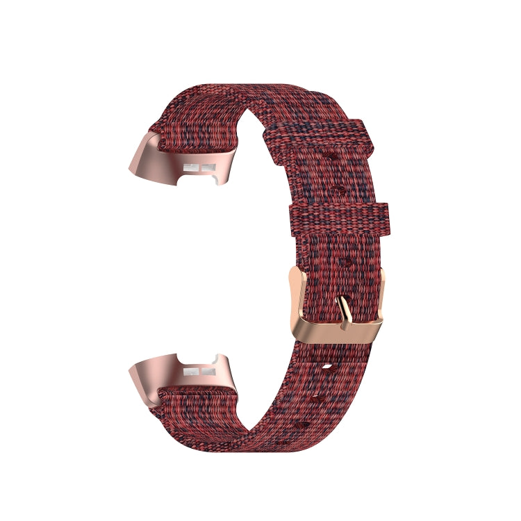 For Fitbit Charge 4 / Charge 3 / Charge3 SE Braided Nylon Watch Band Plastic Head, Size: Free Size(Red) by bashfashion