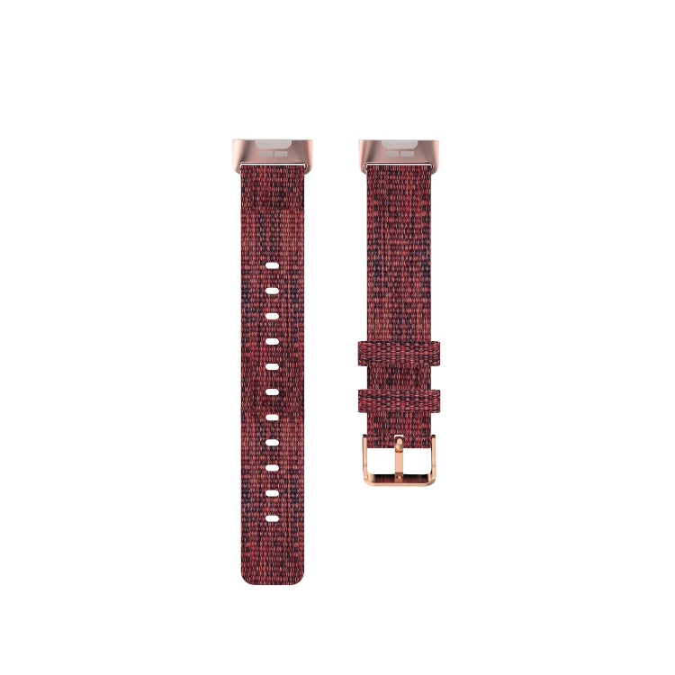 For Fitbit Charge 4 / Charge 3 / Charge3 SE Braided Nylon Watch Band Plastic Head, Size: Free Size(Red) by bashfashion