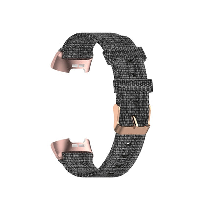 For Fitbit Charge 4 / Charge 3 / Charge3 SE Braided Nylon Watch Band Plastic Head, Size: Free Size(Dark Gray) by bashfashion