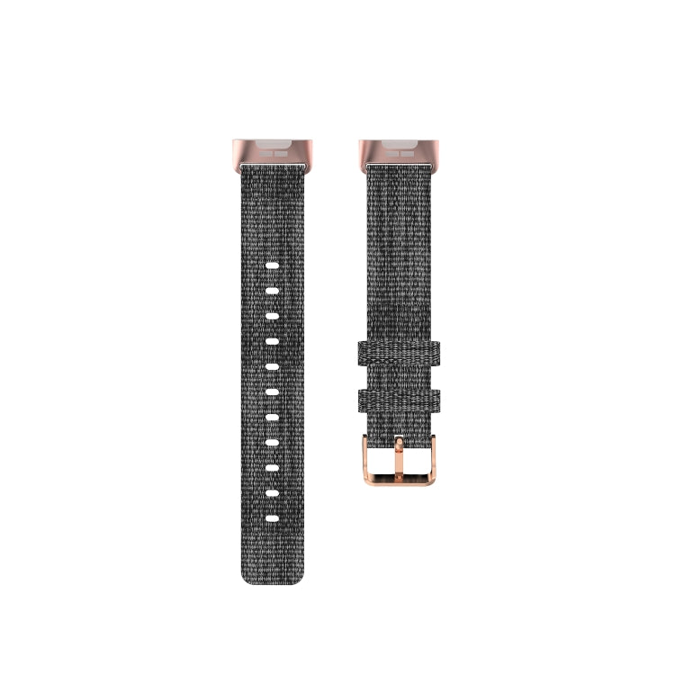 For Fitbit Charge 4 / Charge 3 / Charge3 SE Braided Nylon Watch Band Plastic Head, Size: Free Size(Dark Gray) by bashfashion