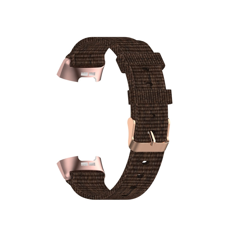 For Fitbit Charge 4 / Charge 3 / Charge3 SE Braided Nylon Watch Band Plastic Head, Size: Free Size(Dark Brown) by bashfashion