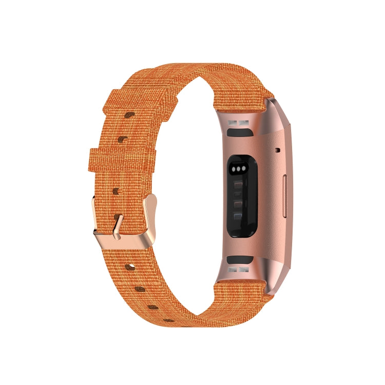 For Fitbit Charge 4 / Charge 3 / Charge3 SE Braided Nylon Watch Band Plastic Head, Size: Free Size(Orange) by bashfashion