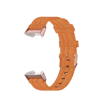 For Fitbit Charge 4 / Charge 3 / Charge3 SE Braided Nylon Watch Band Plastic Head, Size: Free Size(Orange) by bashfashion