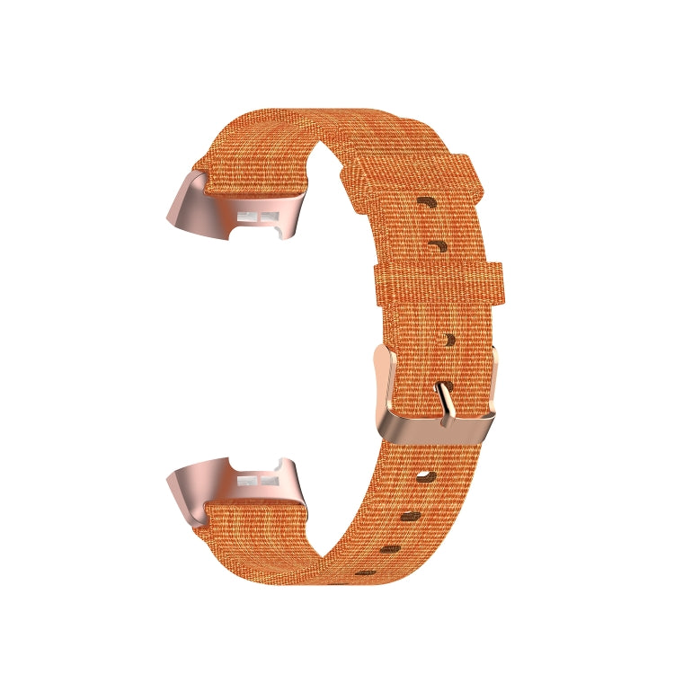 For Fitbit Charge 4 / Charge 3 / Charge3 SE Braided Nylon Watch Band Plastic Head, Size: Free Size(Orange) by bashfashion