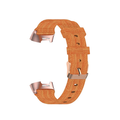 For Fitbit Charge 4 / Charge 3 / Charge3 SE Braided Nylon Watch Band Plastic Head, Size: Free Size(Orange) by bashfashion