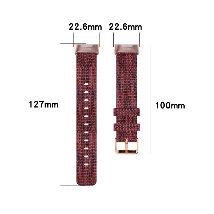 For Fitbit Charge 4 / Charge 3 / Charge3 SE Braided Nylon Watch Band Plastic Head, Size: Free Size(Orange) by bashfashion