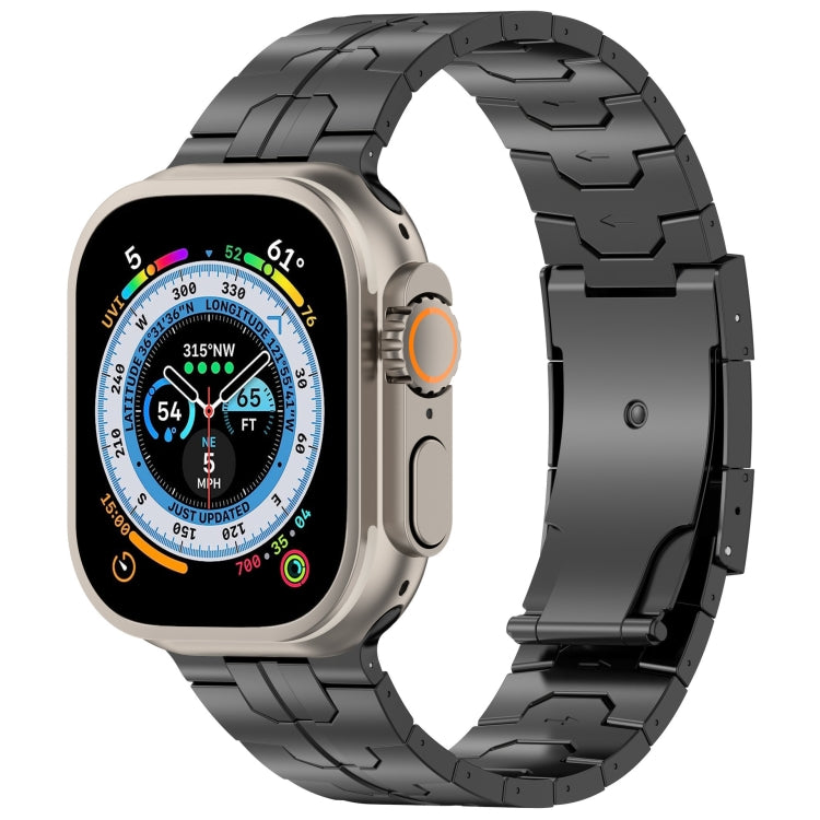 For Apple Watch Ultra 49mm Turtle Buckle Titanium Alloy Watch Band(Black) by bashfashion