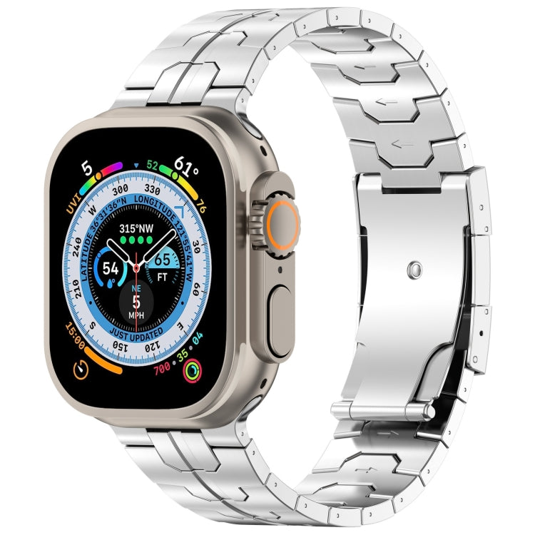 For Apple Watch Ultra 49mm Turtle Buckle Titanium Alloy Watch Band(Silver) by bashfashion
