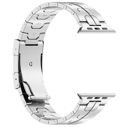 For Apple Watch SE 44mm Turtle Buckle Titanium Alloy Watch Band(Silver) by bashfashion