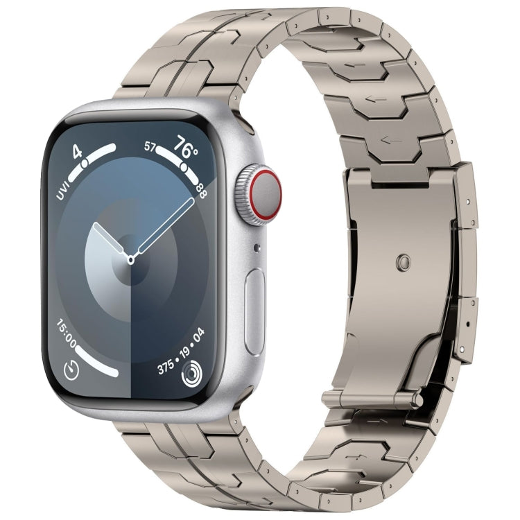 For Apple Watch Series 6 44mm Turtle Buckle Titanium Alloy Watch Band(Titanium) by bashfashion