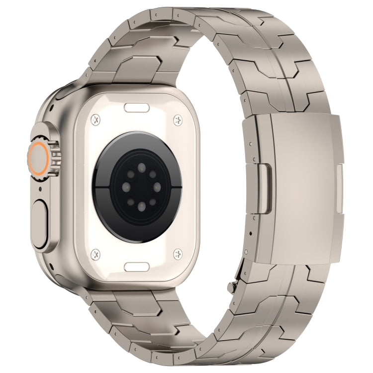 For Apple Watch Series 3 42mm Turtle Buckle Titanium Alloy Watch Band(Titanium) by bashfashion