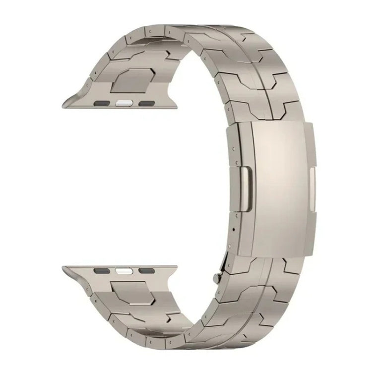 For Apple Watch SE 2022 40mm Turtle Buckle Titanium Alloy Watch Band(Titanium) by bashfashion