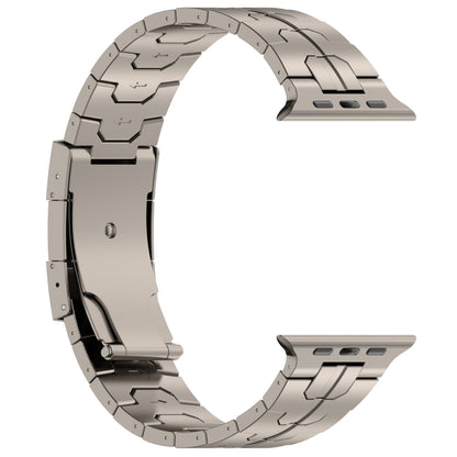 For Apple Watch SE 2022 40mm Turtle Buckle Titanium Alloy Watch Band(Titanium) by bashfashion