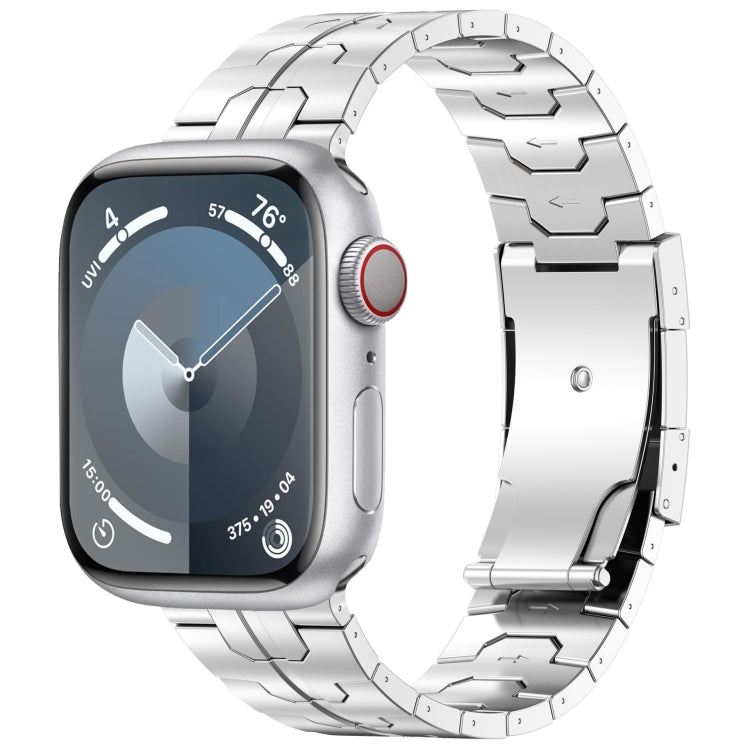 For Apple Watch Series 6 40mm Turtle Buckle Titanium Alloy Watch Band(Silver) by bashfashion