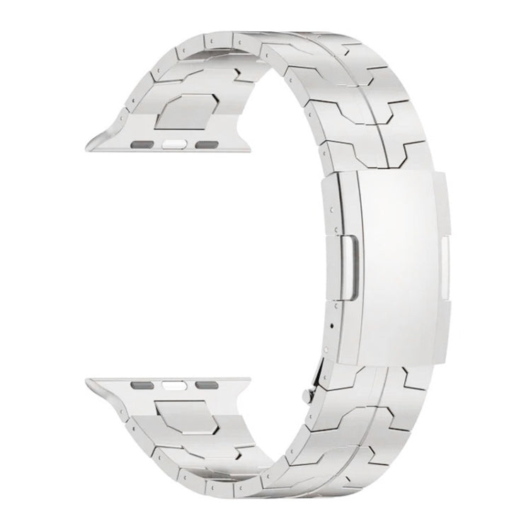 For Apple Watch Series 6 40mm Turtle Buckle Titanium Alloy Watch Band(Silver) by bashfashion