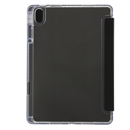 For Huawei MatePad 11.5S Clear Acrylic 3-Fold Leather Tablet Case(Black) by bashfashion
