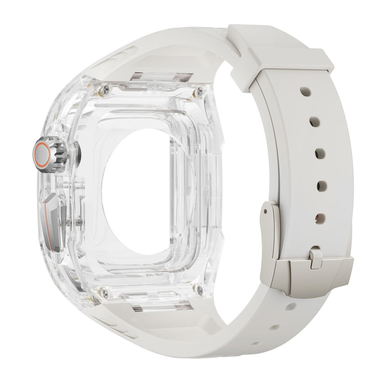 For Apple Watch Ultra 3 / 2 49mm Modified PC Hybrid TPU Watch Case Band(Starlight Transparent) by bashfashion