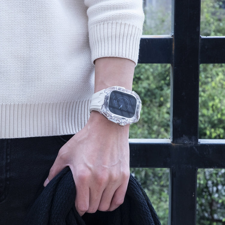 For Apple Watch Ultra 3 / 2 49mm Modified PC Hybrid TPU Watch Case Band(Starlight Transparent) by bashfashion