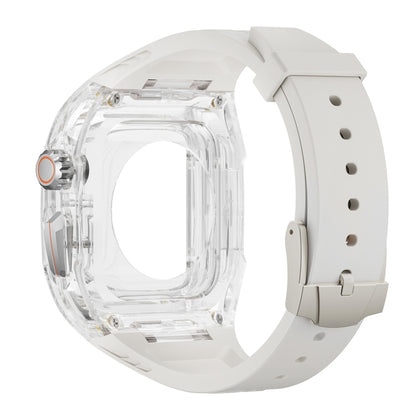 For Apple Watch Ultra 49mm Modified PC Hybrid TPU Watch Case Band(Starlight Transparent) by bashfashion