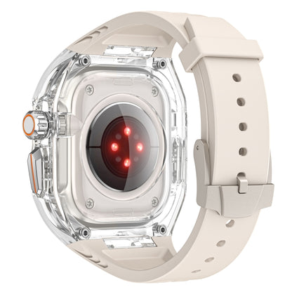 For Apple Watch Ultra 49mm Modified PC Hybrid TPU Watch Case Band(Starlight Transparent) by bashfashion