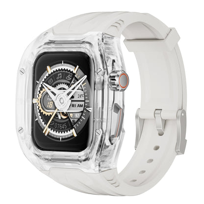For Apple Watch Series 7 45mm Modified PC Hybrid TPU Watch Case Band(Starlight Transparent) by bashfashion