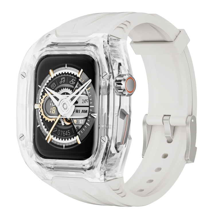 For Apple Watch SE 44mm Modified PC Hybrid TPU Watch Case Band(Starlight Transparent) by bashfashion