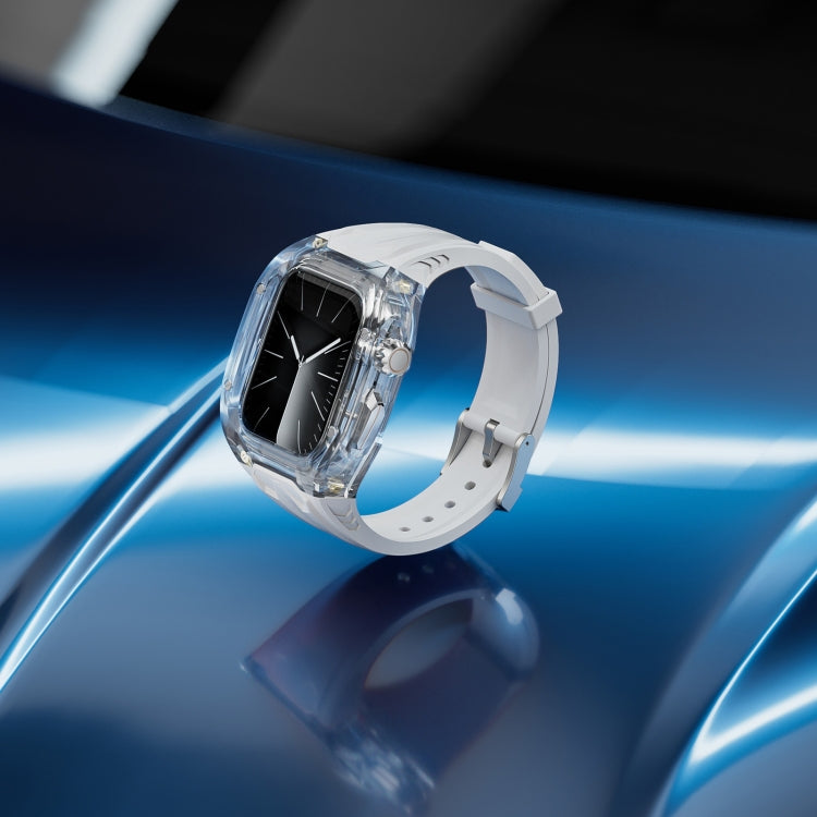 For Apple Watch SE 44mm Modified PC Hybrid TPU Watch Case Band(Starlight Transparent) by bashfashion