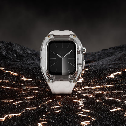 For Apple Watch SE 44mm Modified PC Hybrid TPU Watch Case Band(Starlight Transparent) by bashfashion