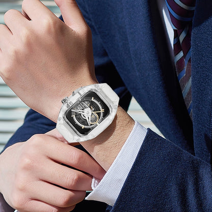 For Apple Watch Series 4 44mm Modified PC Hybrid TPU Watch Case Band(Starlight Transparent) by bashfashion