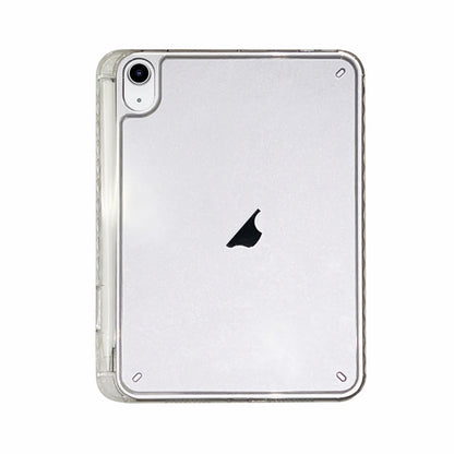 For iPad 2025 / 2022 Crystal Clear Acrylic Hybrid TPU Tablet Case With Pen Slot(Transparent) by bashfashion