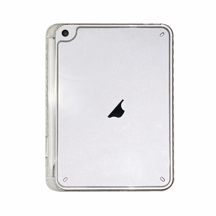 For iPad 10.2 2021 / 2020 / 10.5 Crystal Clear Acrylic Hybrid TPU Tablet Case With Pen Slot(Transparent) by bashfashion