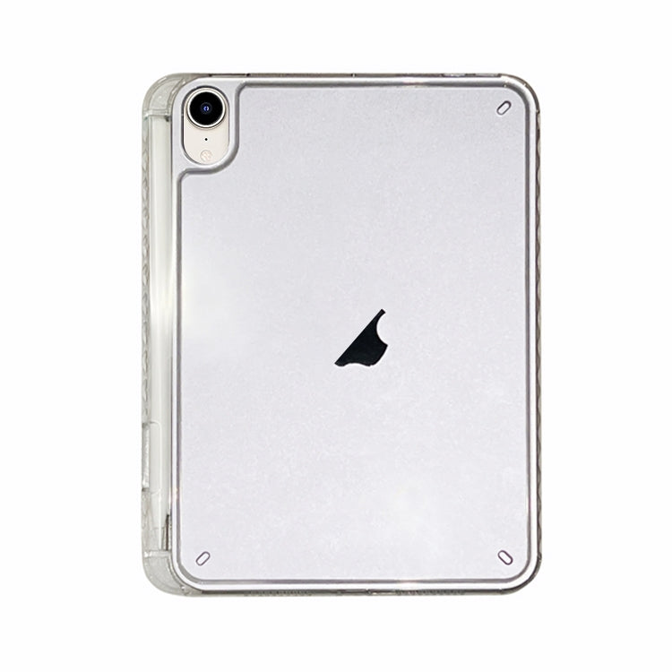 For iPad mini 6 / mini 2024 Crystal Clear Acrylic Hybrid TPU Tablet Case With Pen Slot(Transparent) by bashfashion