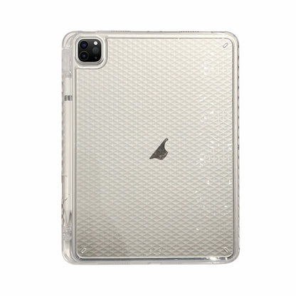 For iPad Pro 11 2022 / 2020 / 2018 Diamond Texture Acrylic Hybrid TPU Tablet Case(Transparent) by bashfashion
